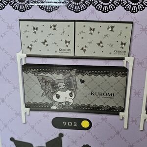 Sanrio Characters Kuromi Midnight Merokuro 2-Tier Storage Shelf